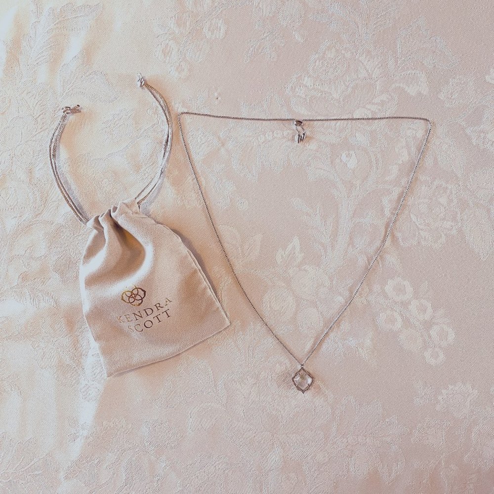 Kendra Scott Kacey silver and crystal necklace
